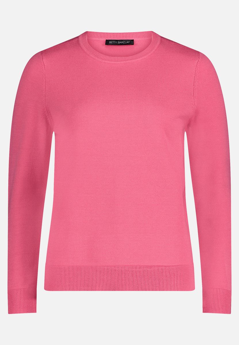 Klassischer Feinstrickpullover mit Rundhalsausschnitt