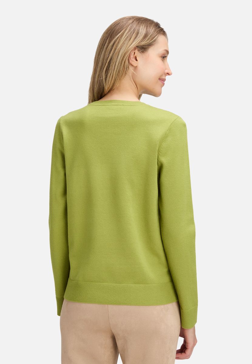 Klassischer Feinstrickpullover mit Rundhalsausschnitt