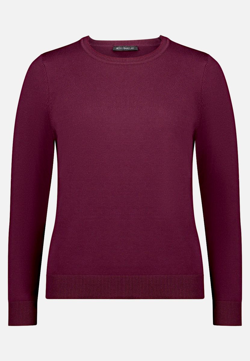 Klassischer Feinstrickpullover mit Rundhalsausschnitt