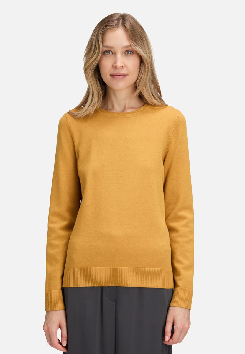 Klassischer Feinstrickpullover mit Rundhalsausschnitt