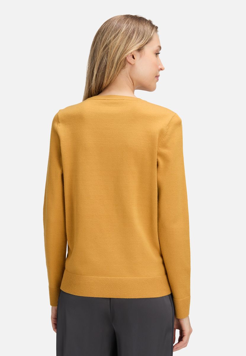 Klassischer Feinstrickpullover mit Rundhalsausschnitt