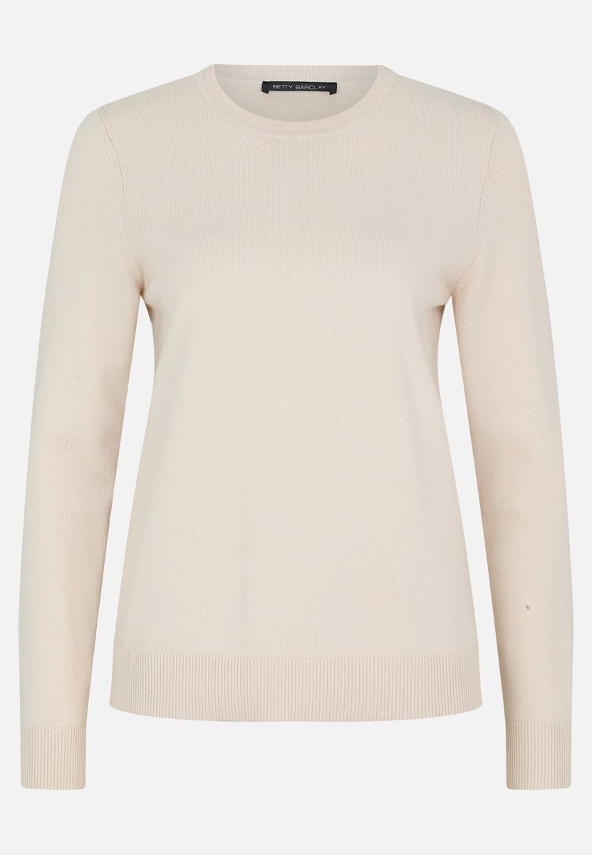 Klassischer Feinstrickpullover mit Rundhalsausschnitt