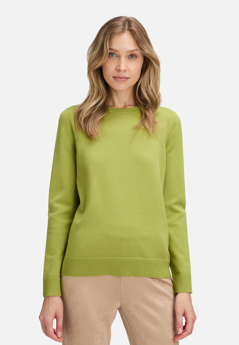 Klassischer Feinstrickpullover mit Rundhalsausschnitt