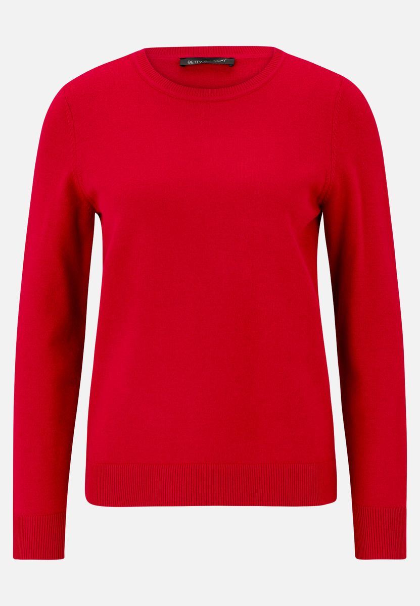 Klassischer Feinstrickpullover mit Rundhalsausschnitt