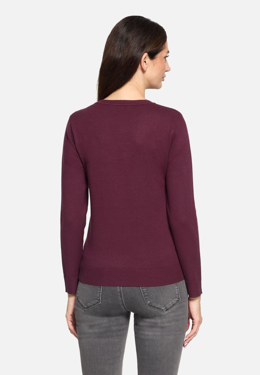 Klassischer Feinstrickpullover mit Rundhalsausschnitt