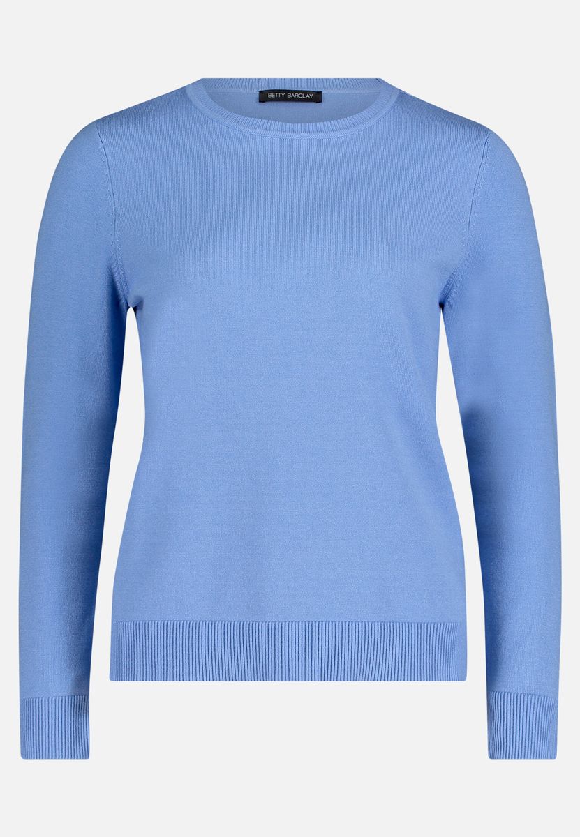 Klassischer Feinstrickpullover mit Rundhalsausschnitt