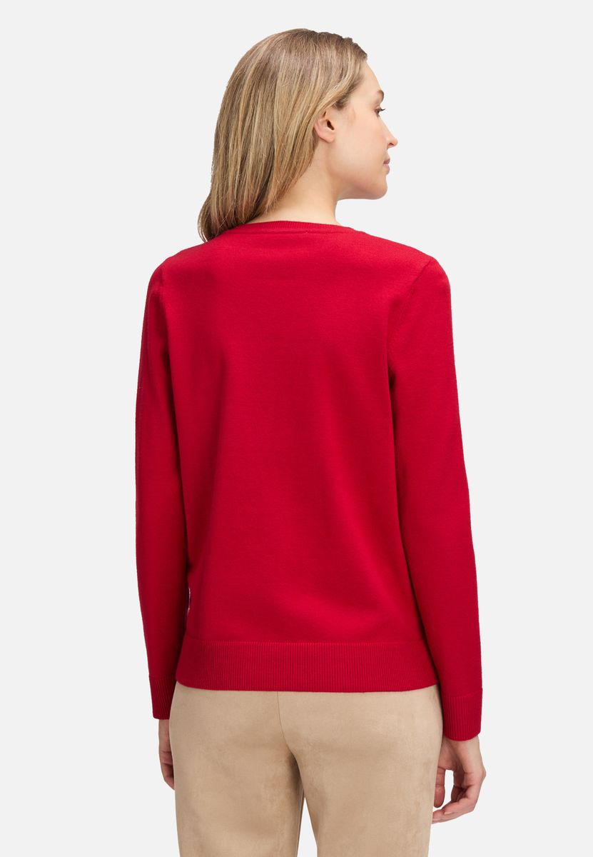 Klassischer Feinstrickpullover mit Rundhalsausschnitt