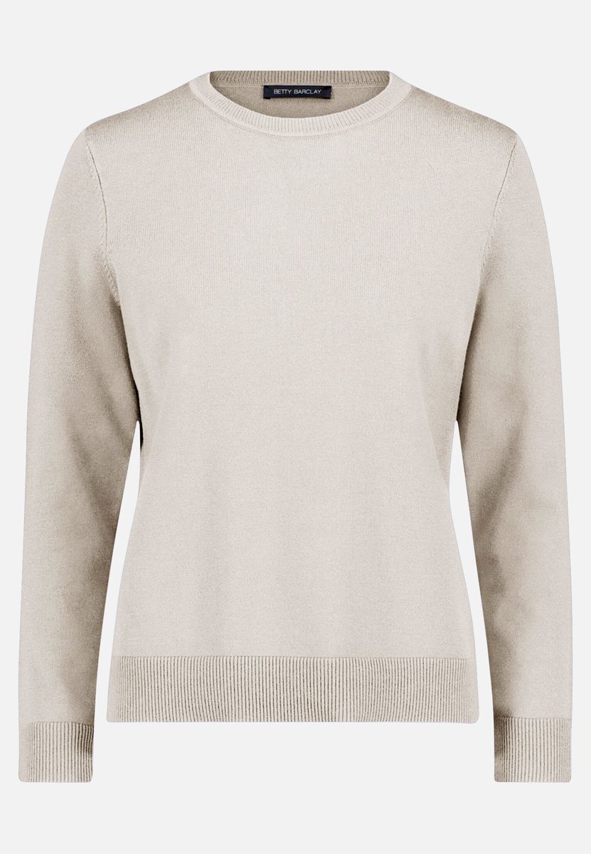 Klassischer Feinstrickpullover mit Rundhalsausschnitt