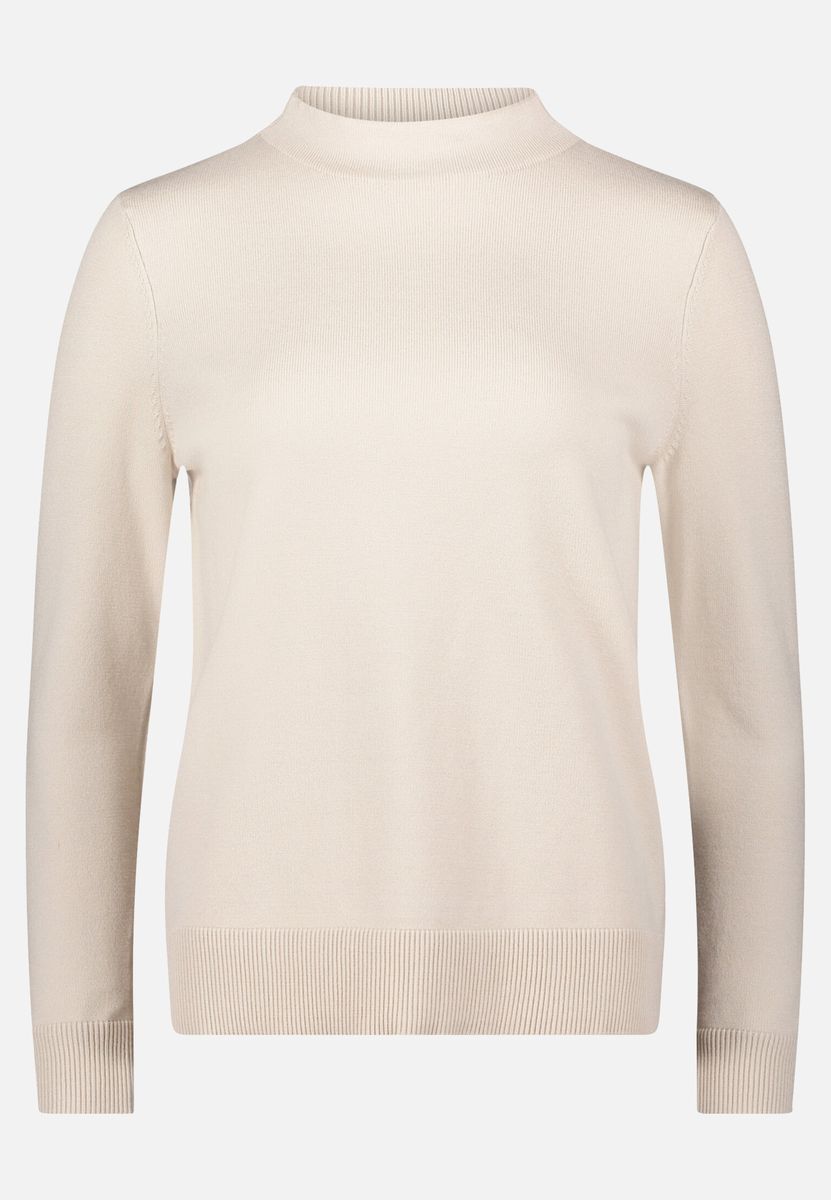 Minimalistischer Strickpullover mit Stehkragen