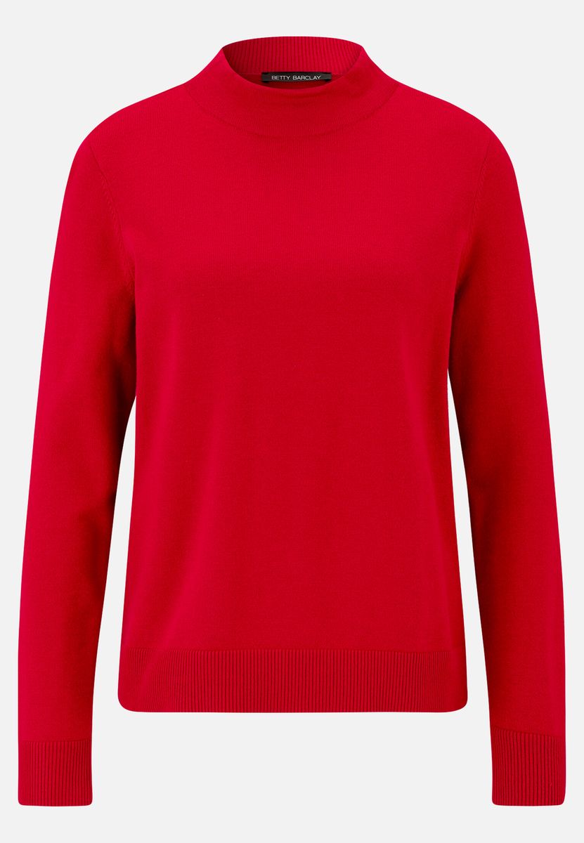 Minimalistischer Strickpullover mit Stehkragen