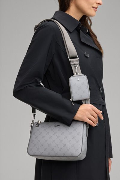 Jasmina Monogramm-Schultertasche mit Pouch