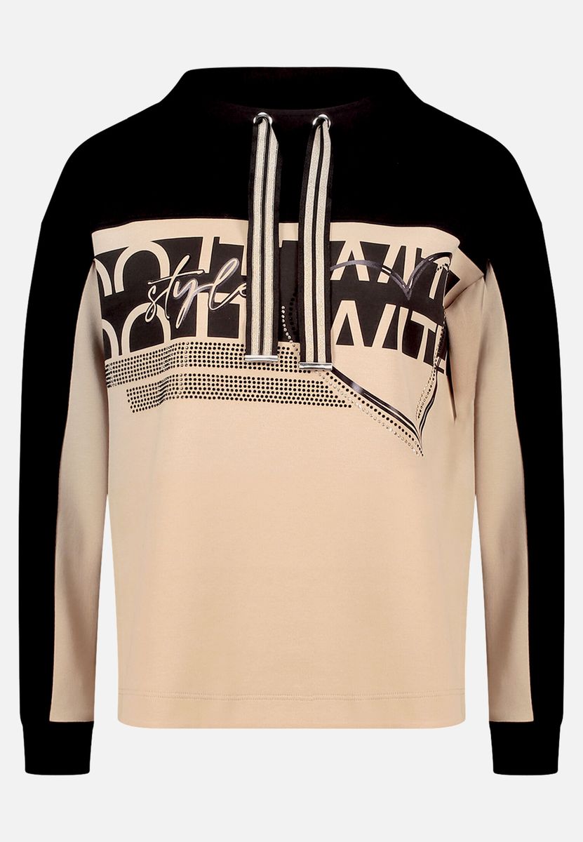 Sweatshirt mit Grafikprint und Farbblockdesign
