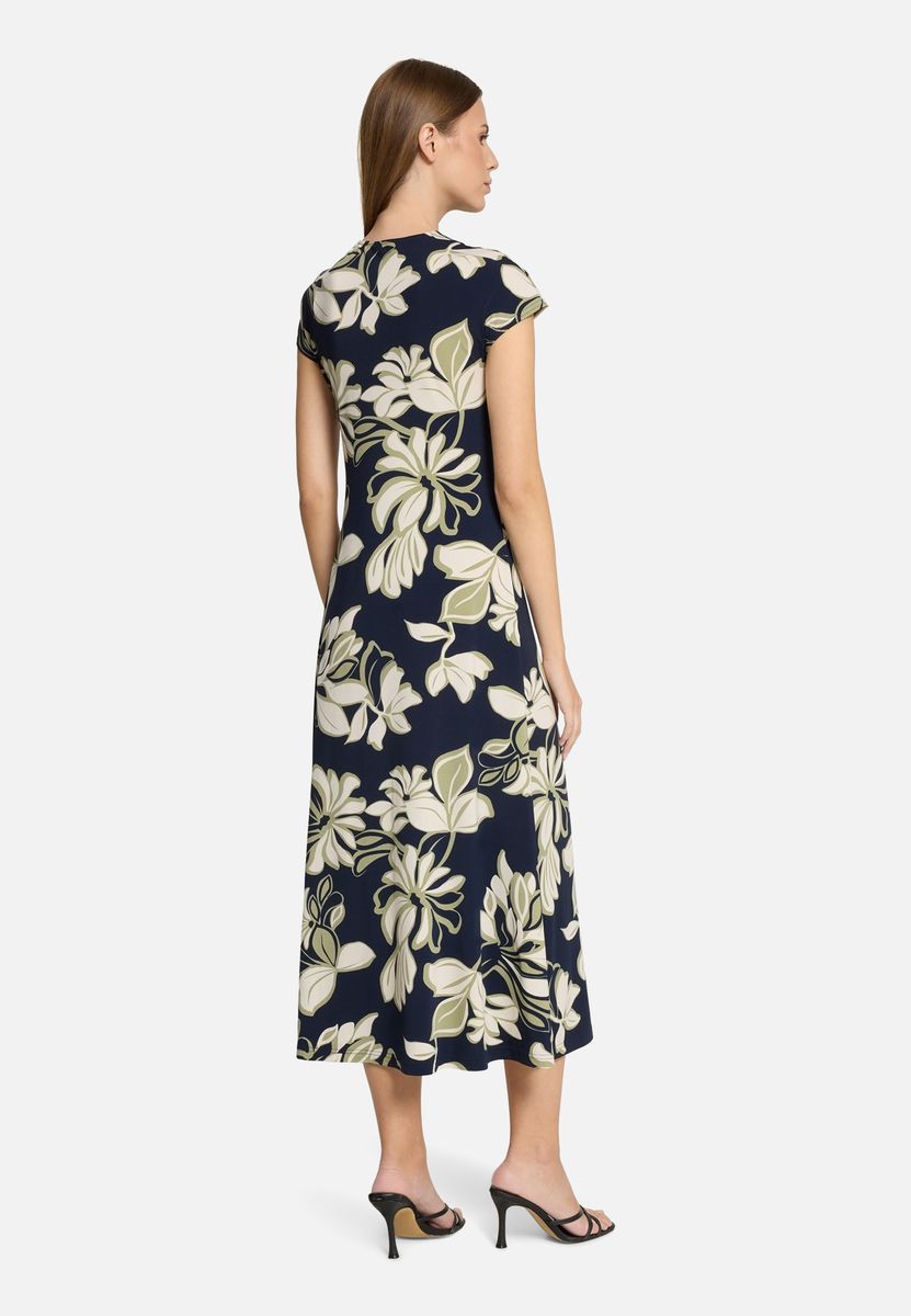 Florales Midikleid mit Knotendetail