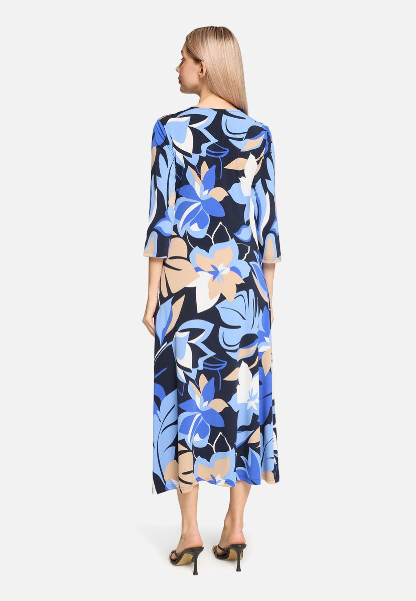 Florales Midikleid mit Knotendetail