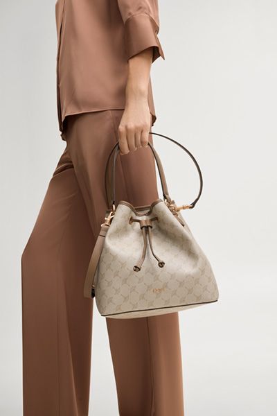 Elegante Beuteltasche mit Monogramm-Muster