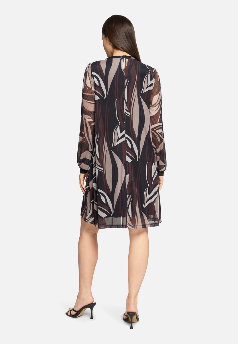 Chiffon-Hängerkleid mit abstraktem Muster