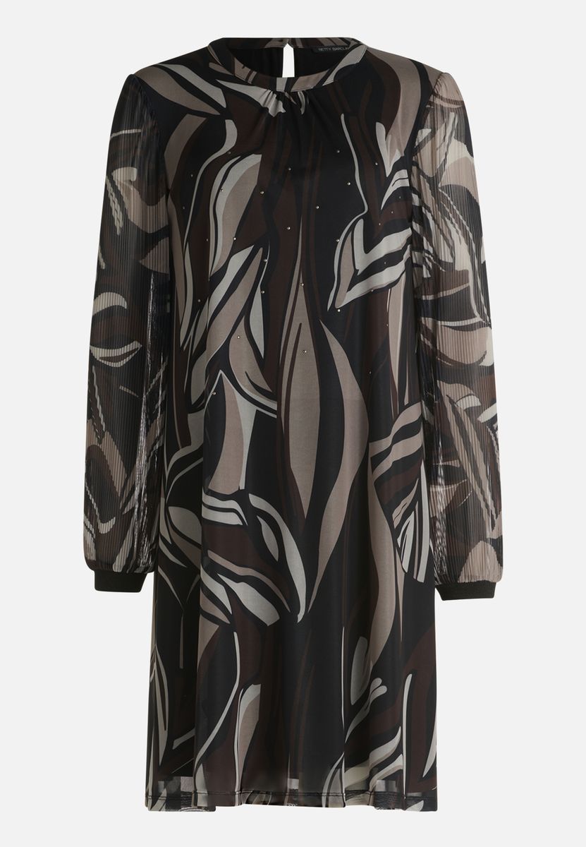 Chiffon-Hängerkleid mit abstraktem Muster