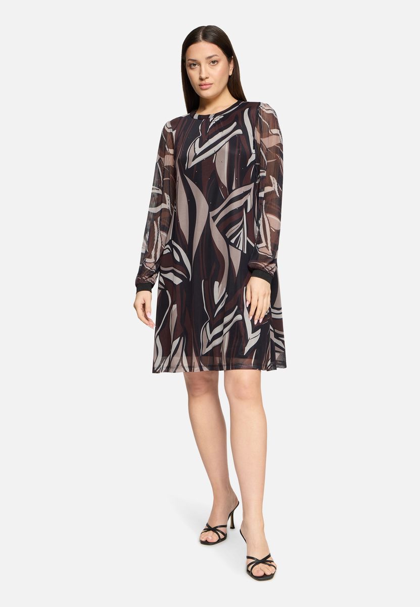 Chiffon-Hängerkleid mit abstraktem Muster
