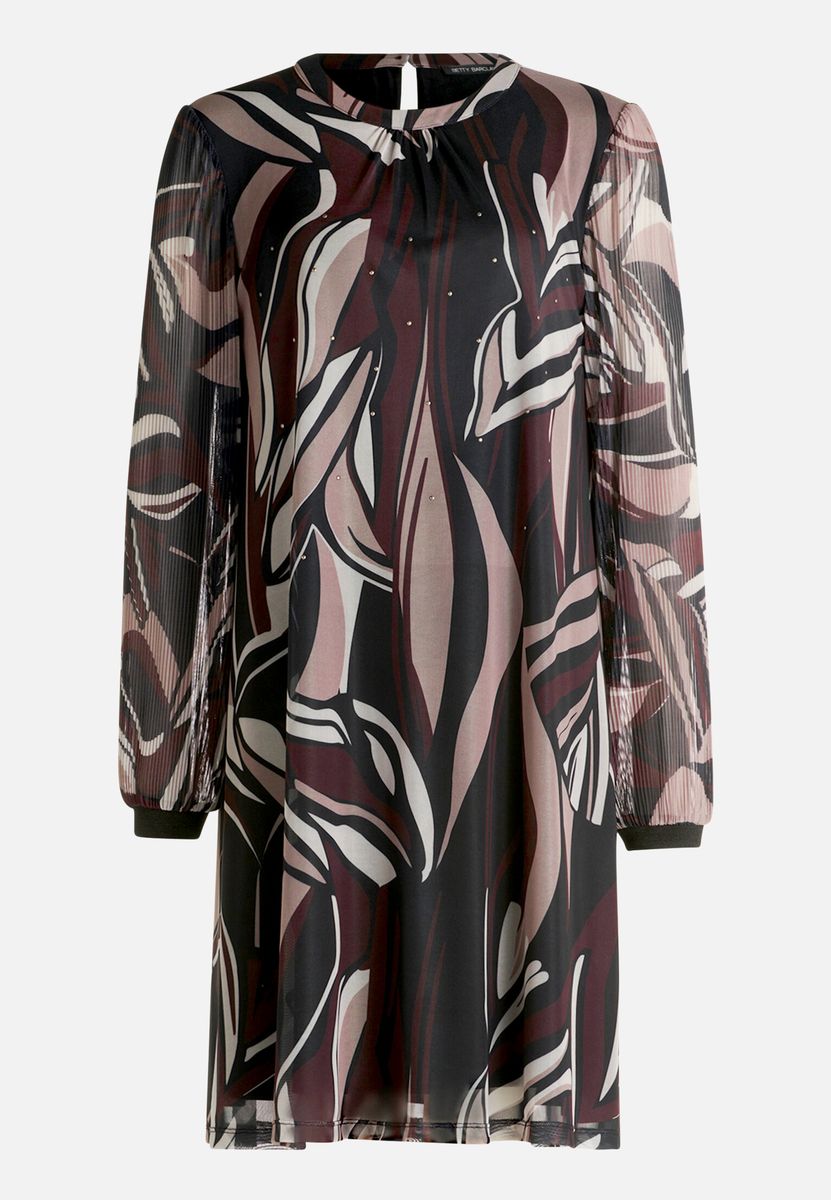 Chiffon-Hängerkleid mit abstraktem Muster
