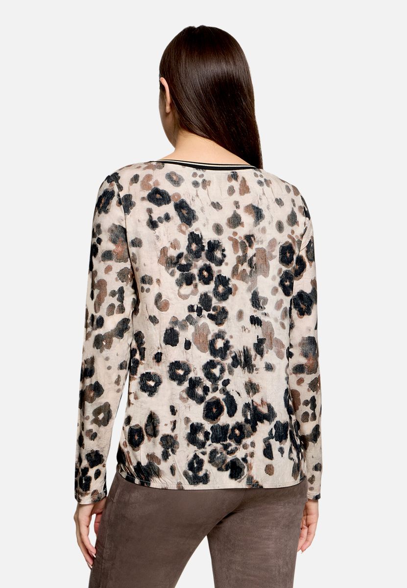 Langarmshirt mit grafischem Blumenmuster
