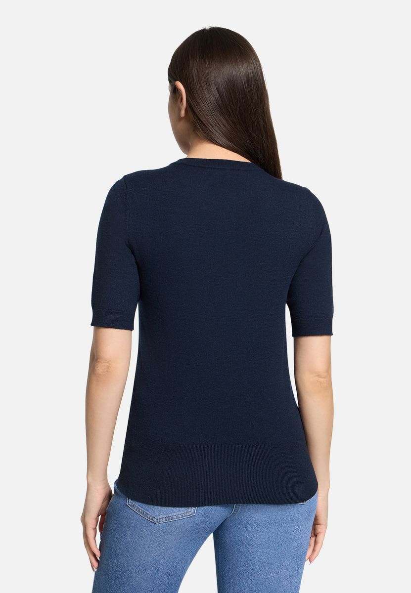 Zeitloser Kurzarm-Strickpullover