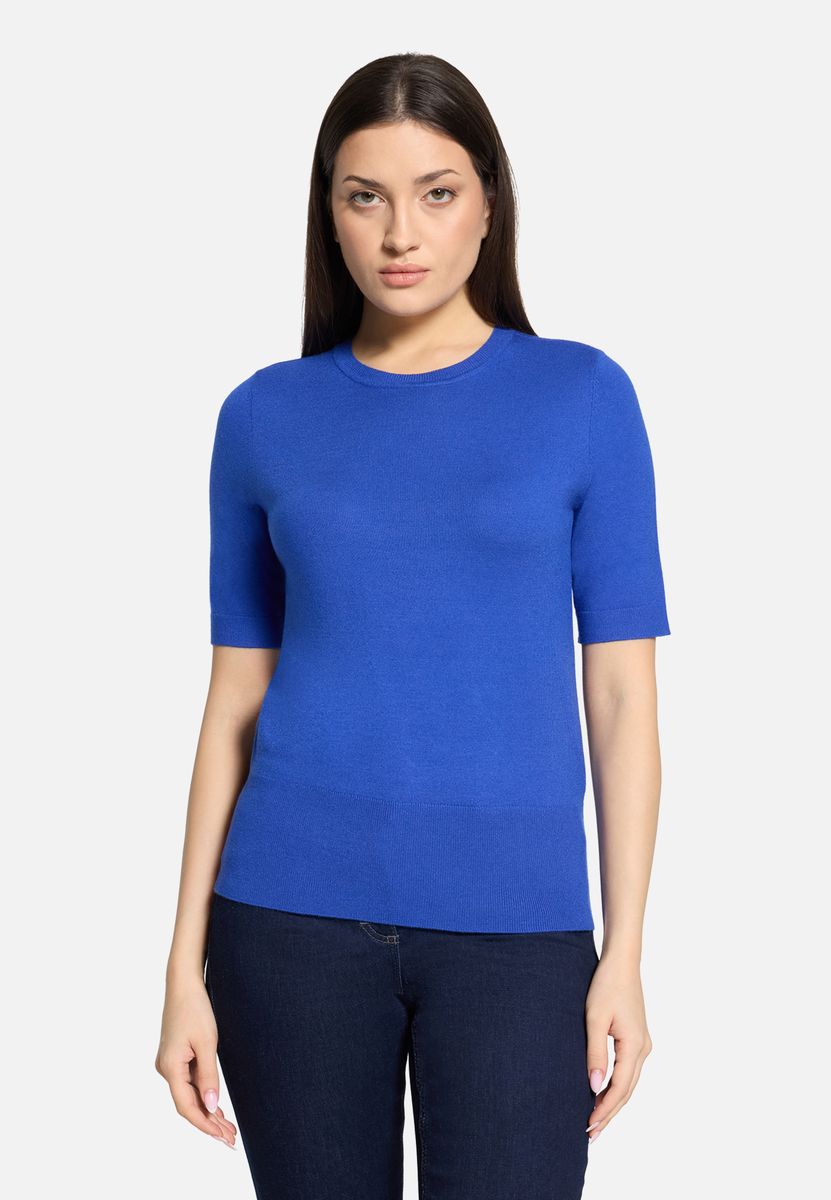 Zeitloser Kurzarm-Strickpullover