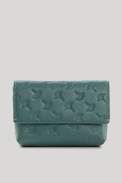 Leder-Schlüsseletui mit Cornflower-Prägung