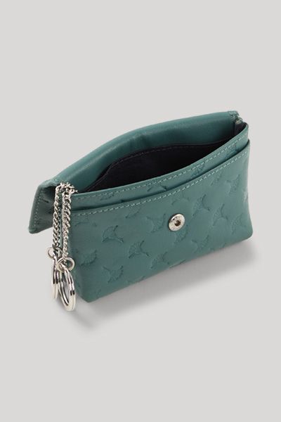 Leder-Schlüsseletui mit Cornflower-Prägung