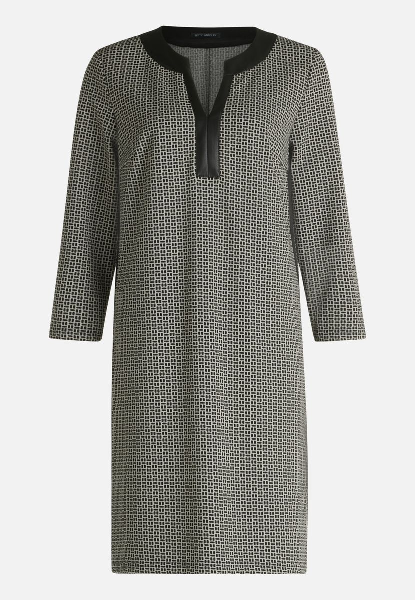 Jersey-Etuikleid mit geometrischem Muster