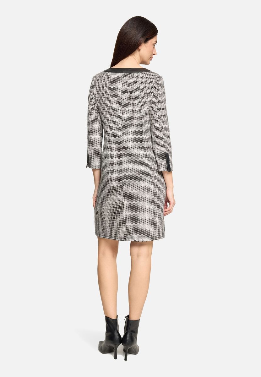 Jersey-Etuikleid mit geometrischem Muster