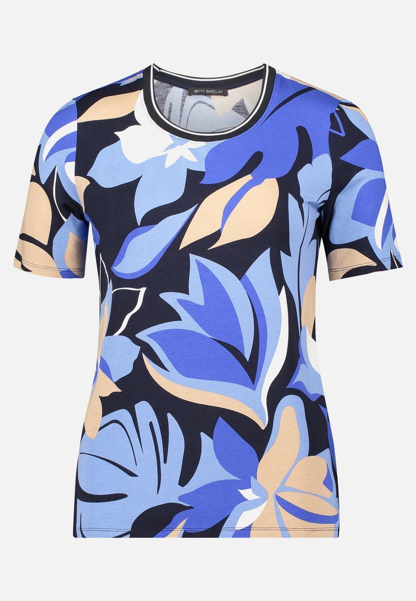 Kurzarmshirt mit Blumenmuster