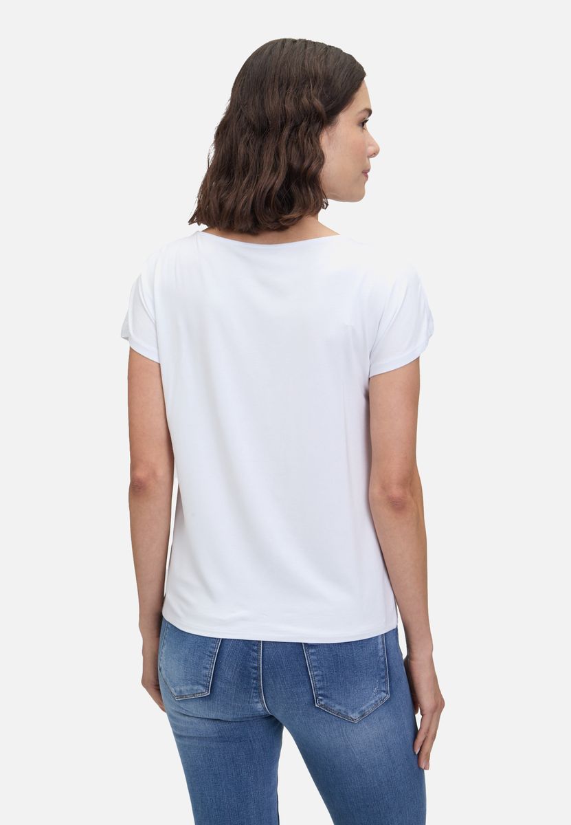 Grafik-T-Shirt mit Blumenprint und Strass