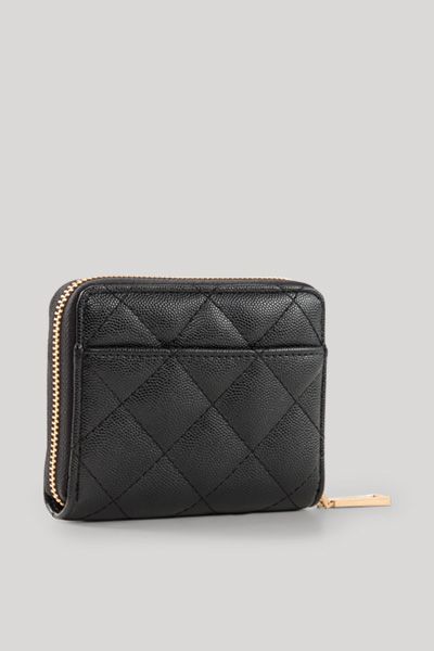 Elegante Gesteppte Zip-Around-Geldbörse