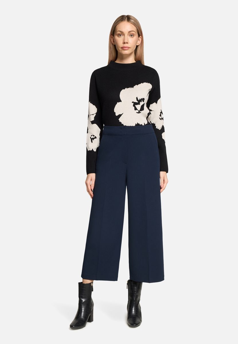 High-Waist Culotte mit Bügelfalte