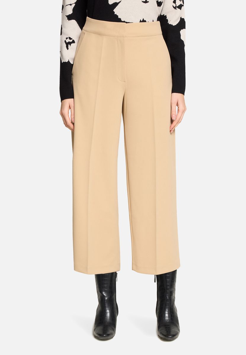 High-Waist Culotte mit Bügelfalte