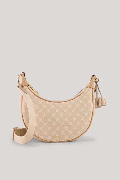 Elegante Monogramm-Schultertasche in Halbmond-Form
