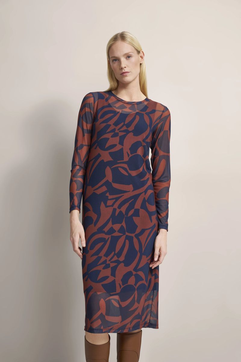 Midi-Kleid mit grafischem Print