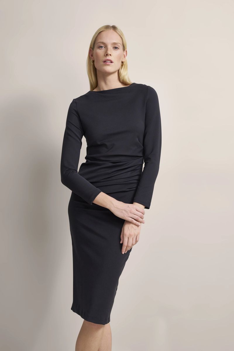 Elegantes Midikleid mit Raffungen