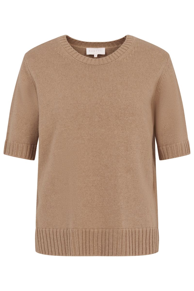 Kurzarm-Stricktop aus weichem Woll-Kaschmir