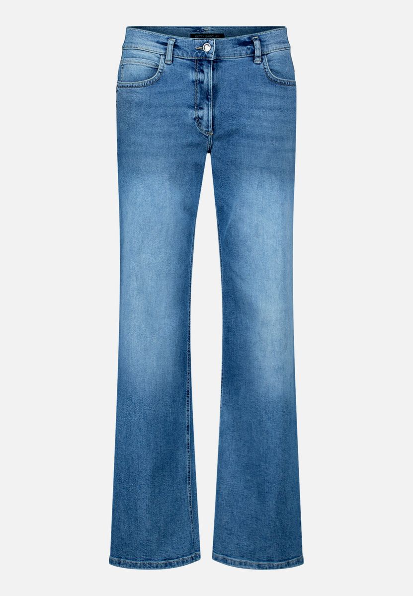 Weit geschnittene Jeans mit Strassbesatz