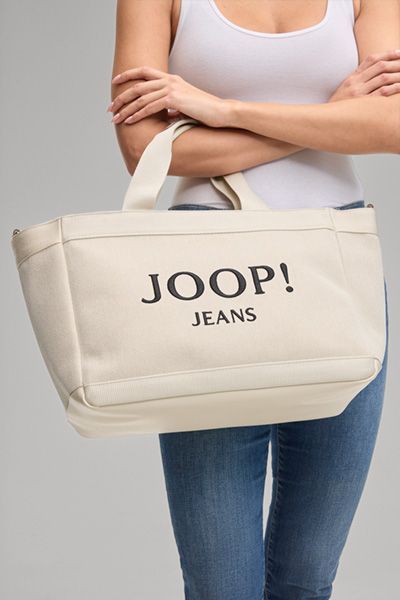 Canvas-Shopper mit Logo-Schriftzug