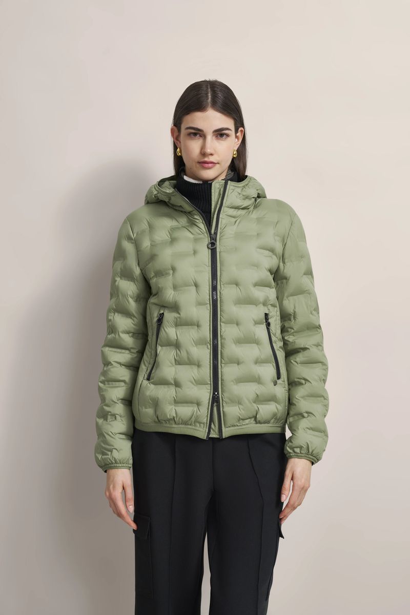Kapuzen-Steppblouson mit Ultrasonic-Verarbeitung