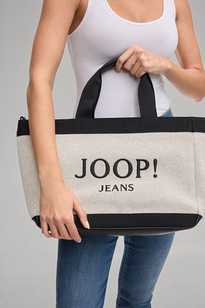 Canvas-Shopper mit Logo-Print