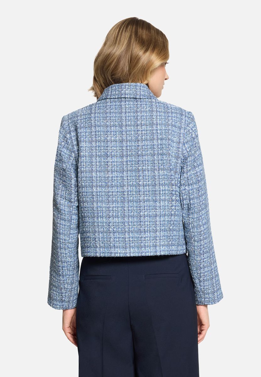 Verkürzte Strukturjacke mit Reißverschluss