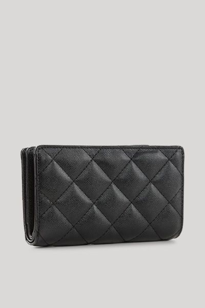 Elegante gesteppte Ledergeldbörse