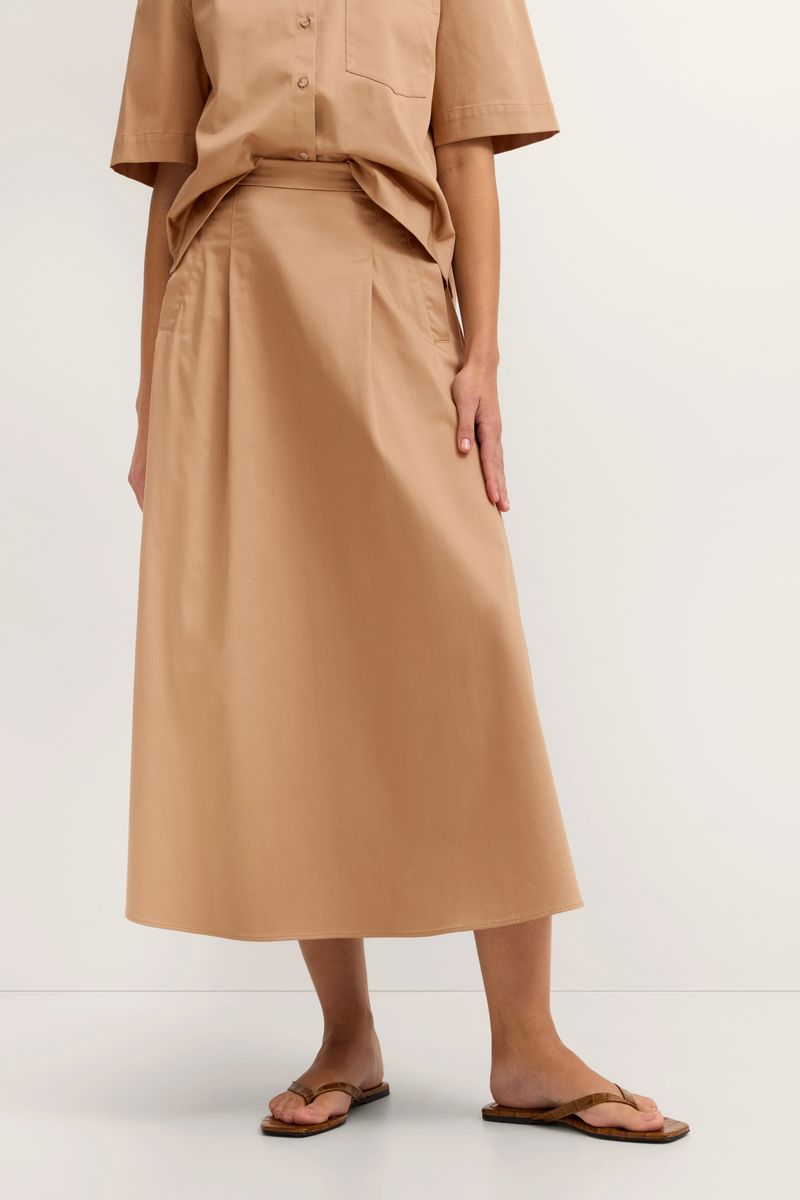 Eleganter Midirock mit Bundfalten