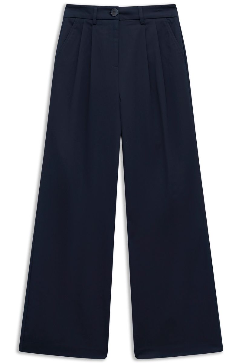 Weite Bundfalten-Chinohose