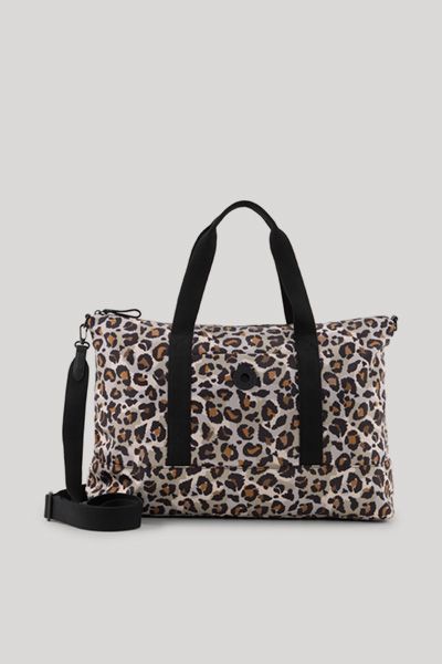 Wochenendtasche mit Leopardenmuster aus Nylon