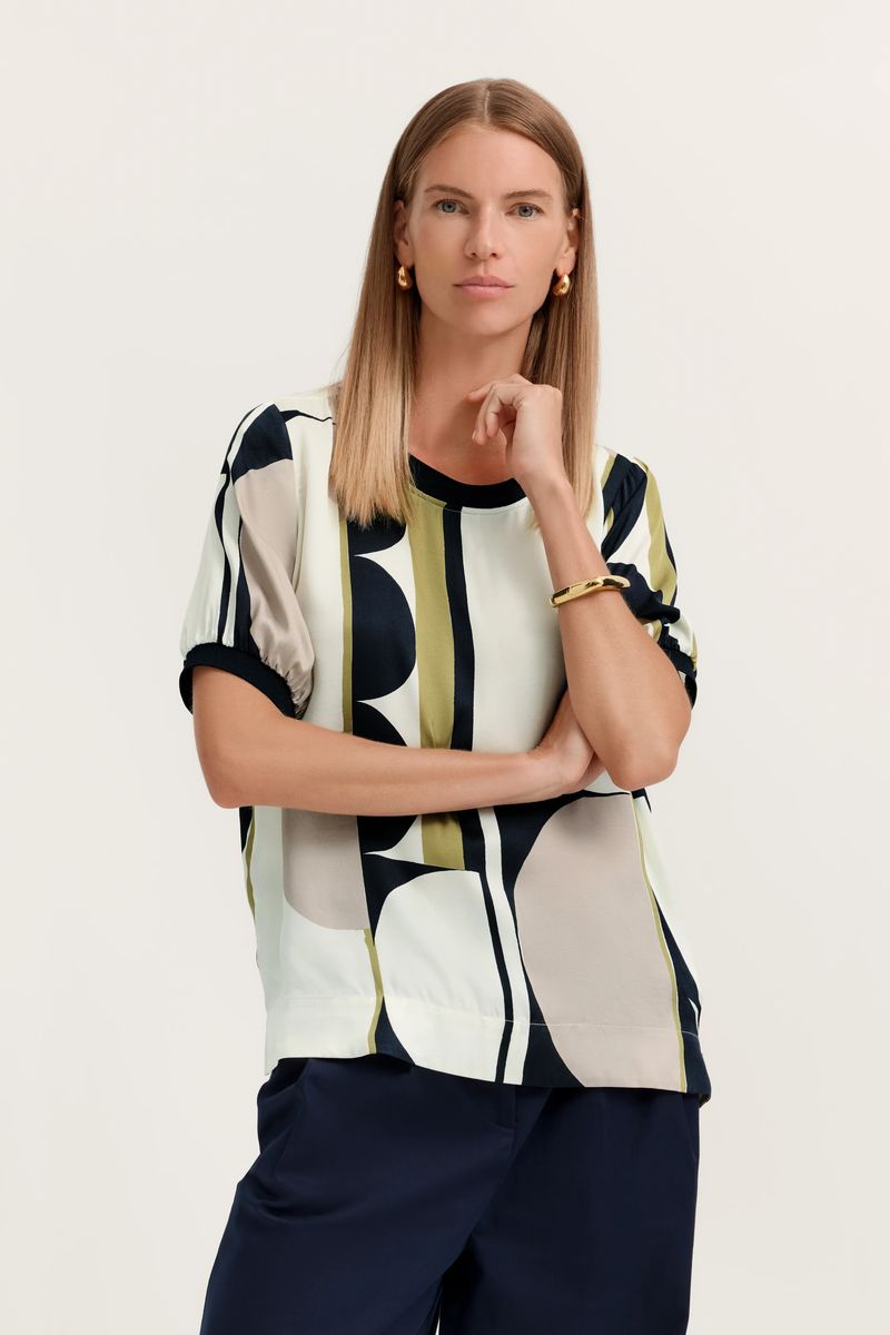 Blusenshirt mit geometrischem Print