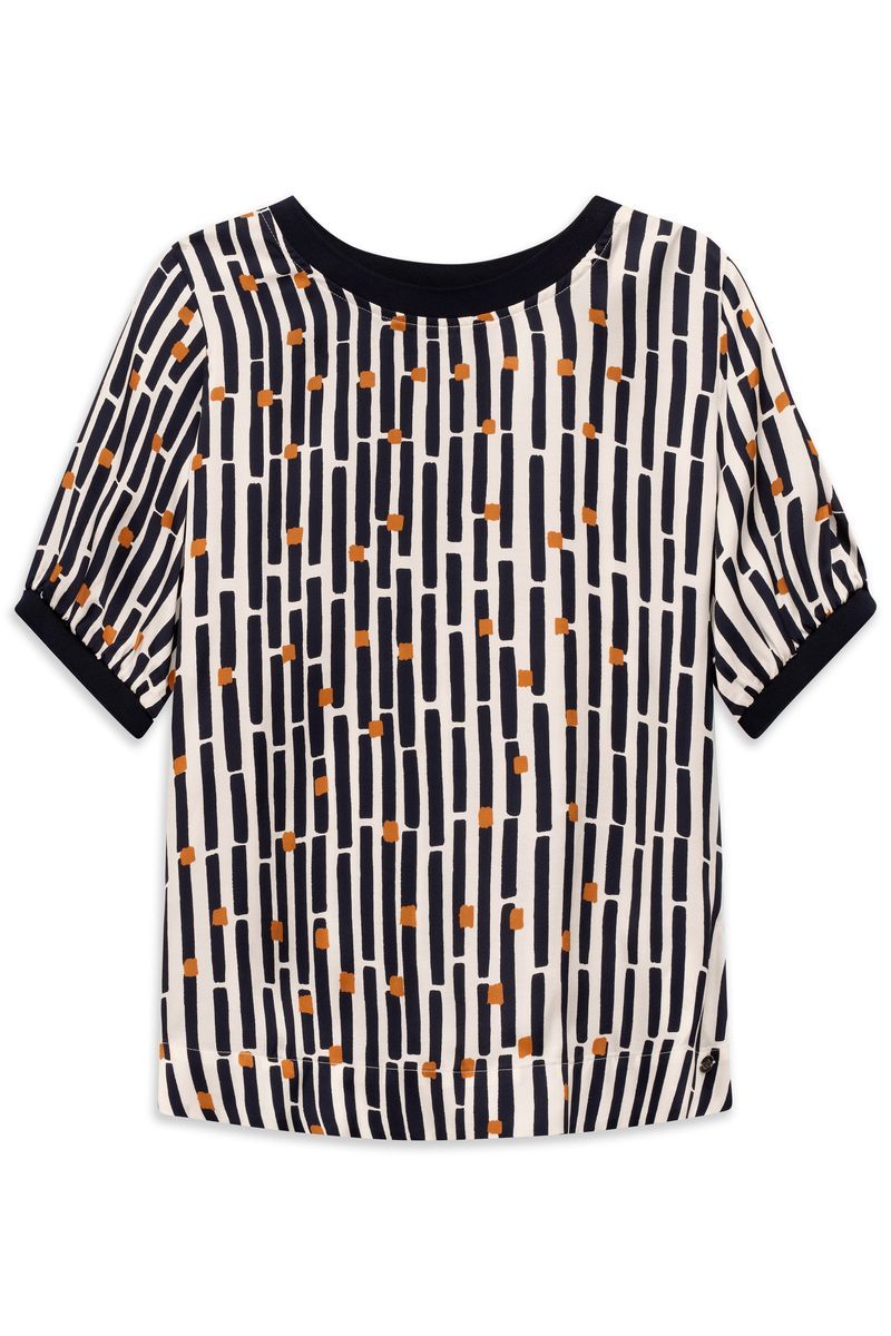 Modern Fit Blusenshirt mit Grafikprint